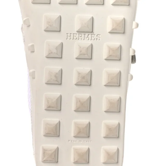 Hermès Crochet Knit Calfskin Kichu Ballet Flats 39 White in White Calfskin from FASHIONPHILE, photo 9 of 9