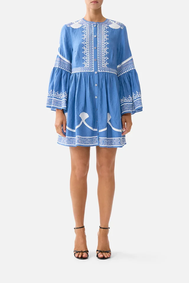 Camilla eBoutique BUTTON THROUGH MINI DRESS WITH FLARED SLEEVE DE NADA GRANADA from CAMILLA, photo 1 of 1