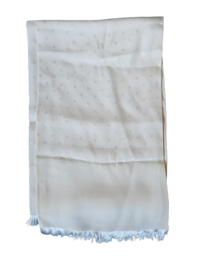 Givenchy Gentleman cream silk scarf in Cream Silk from Oxfam Online Shop