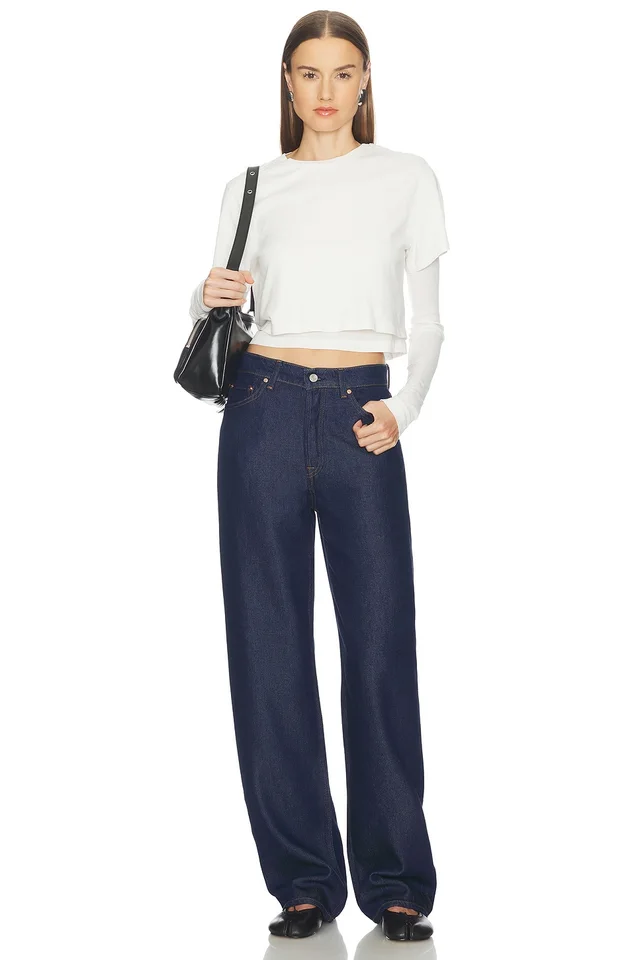 GRLFRND Bella Low Rise Boyfriend in Rinse, photo 5 of 8 from REVOLVE (Canada)