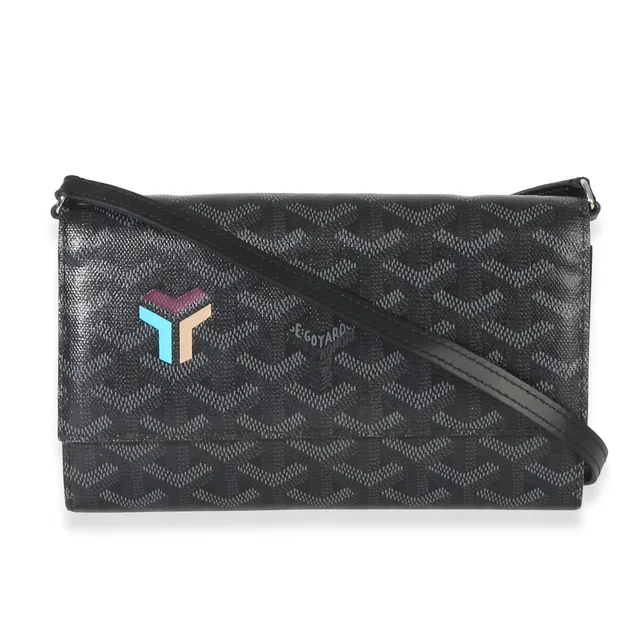 Goyard Black Goyardine Canvas Varenne Limited Continental Wallet in Black Canvas from myGemma