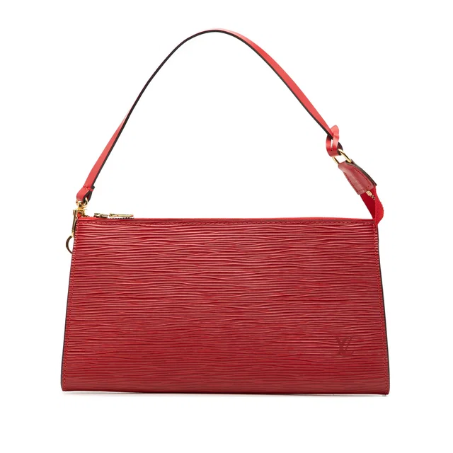 Red Louis Vuitton Epi Pochette Accessoires Shoulder Bag in Red Leather from Designer Revival