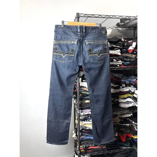 Diesel Vintage Yarik Embroidered Pockets Denim Pants Y2K in blue Denim from Grailed