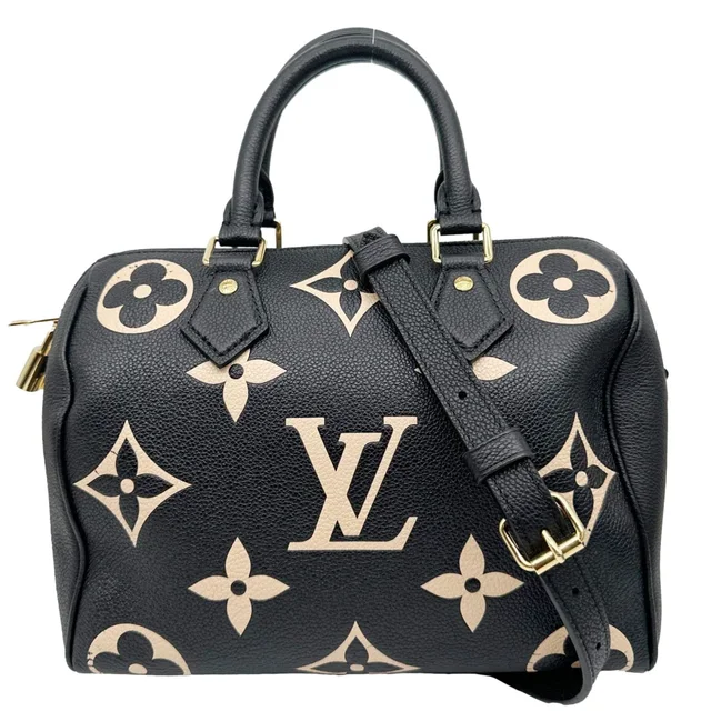 Louis Vuitton Speedy Bandouliere 25 Monogram Empreinte Leather Shoulder Bag Bicolor in Leather from Dallas Designer Handbags
