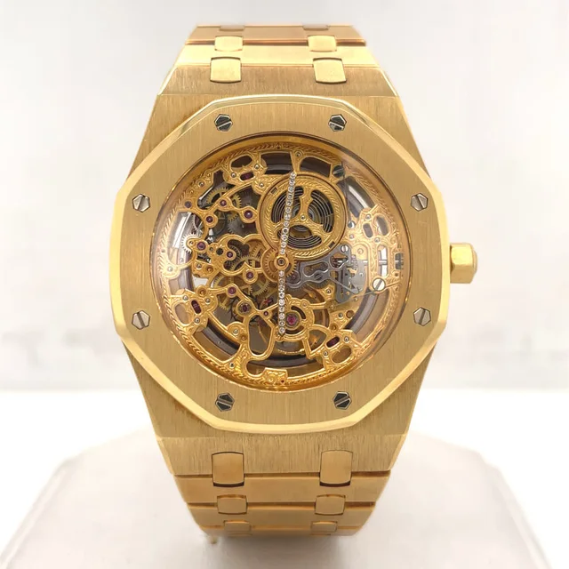 Audemars Piguet Royal Oak Automatic Mens Watch 14789BA in yellow|gold from Jomashop.com