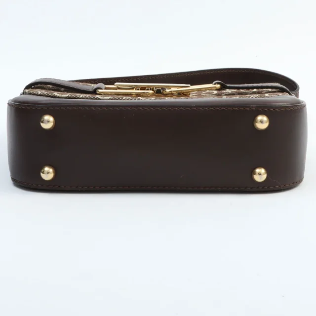 Celine C Macadam One-Shoulder Bag Beige/Brown in Brown Canvas from VINTAGE QOO TOKYO, photo 10 of 16