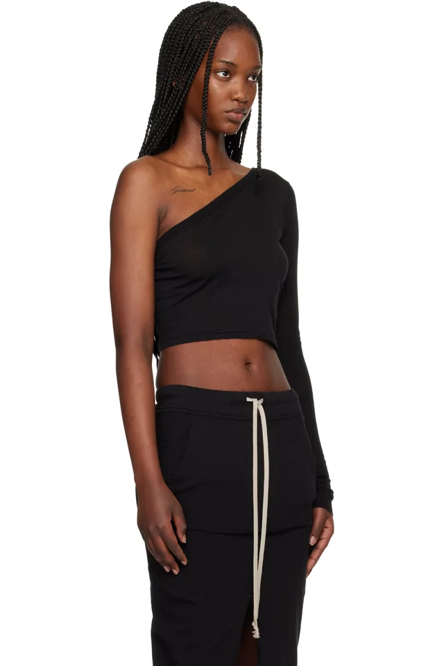 Rick Owens DRKSHDW Black Temple Ziggy T-shirt, photo 2 of 4 from SSENSE