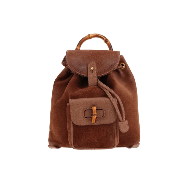 Gucci rucksack in brown suede and brown leather in Brown Suede from Collector Square, photo 2 of 3