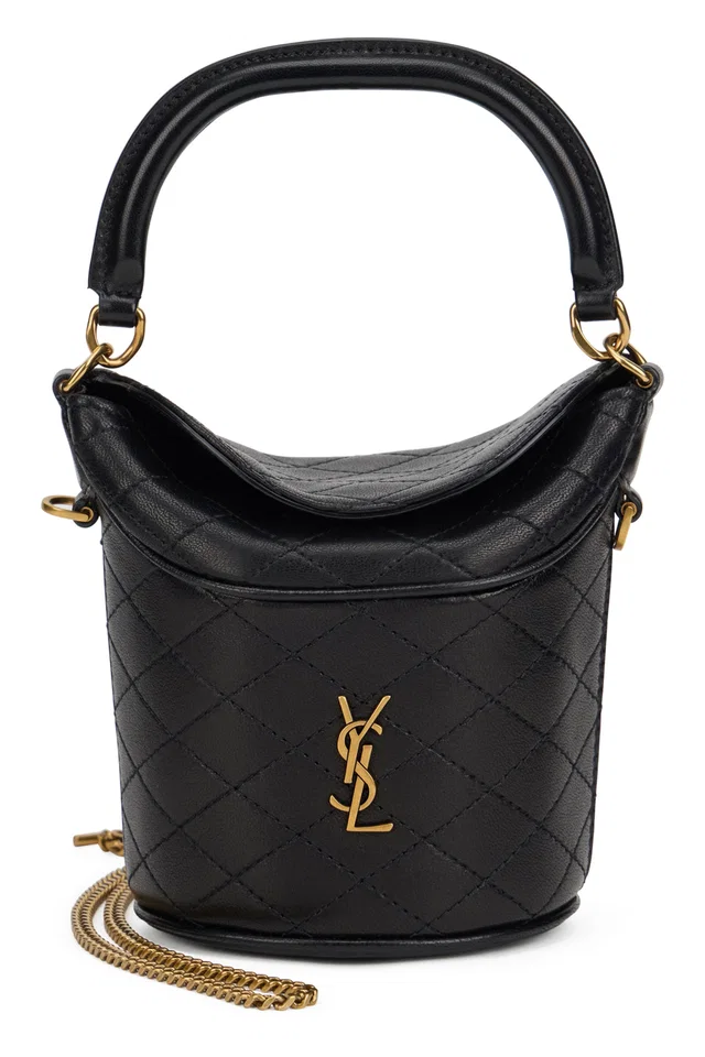 Saint Laurent Gaby Bucket Bag — Black in Black Leather from HEWI