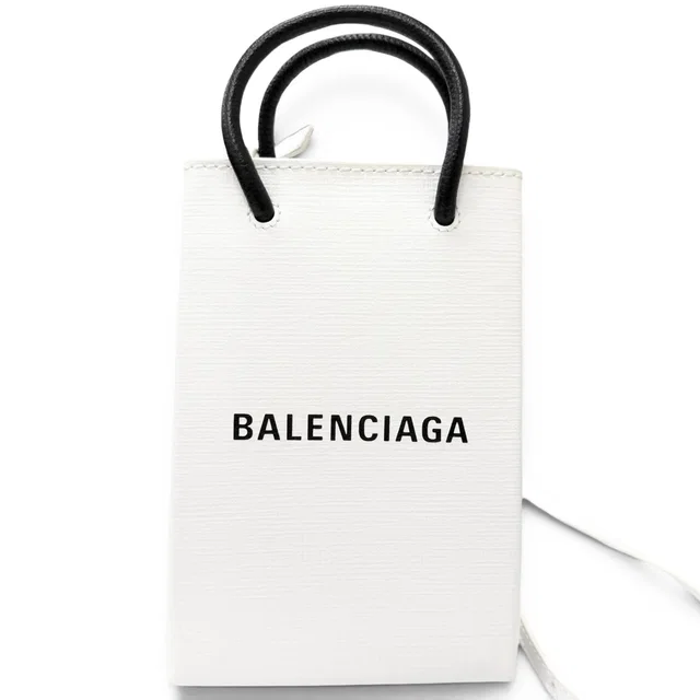 Balenciaga Leather Phone Holder in Leather from LuxUness