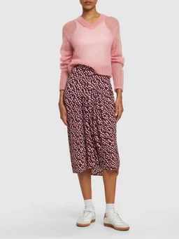 Marant Etoile Pleated wallet skirt in 100% Viscose, photo 2 of 5 from LUISAVIAROMA