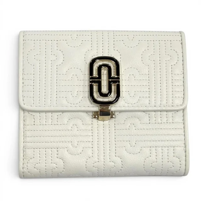 Bvlgari Parentesi Leather Bi-Fold Wallet, Compact White With Gold Hardware, M... in white Leather from Poshmark