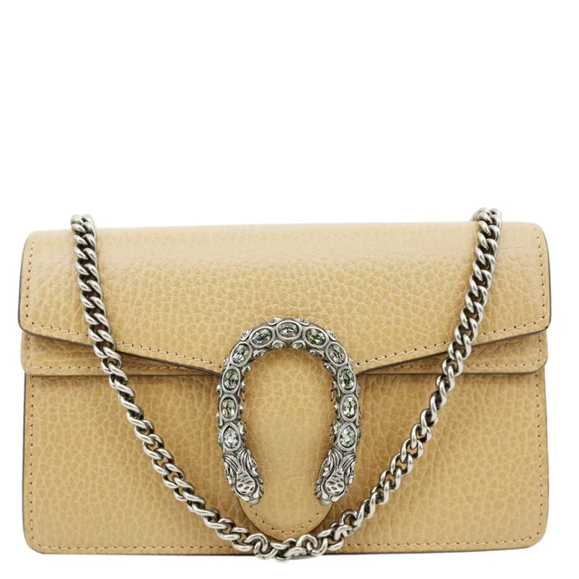 Gucci Dionysus Mini Leather Crossbody Bag Beige 476432 in Beige Leather from Dallas Designer Handbags