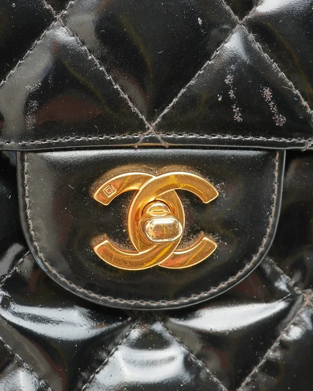 Chanel Double Face Jumbo Flap Bag in Patent leather from A Retro Tale, photo 7 of 13