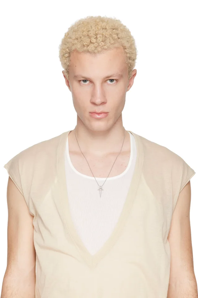 Rick Owens Pentagram Charm Necklace, photo 2 of 2 from SSENSE