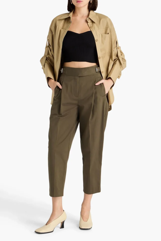 3.1 Phillip Lim Cropped Cotton Tapered Pants, photo 2 of 4 from THE OUTNET