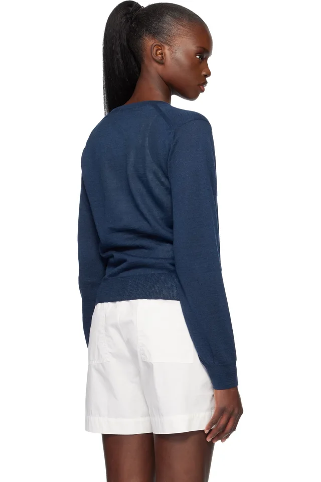 Nothing Written Navy Rola Linen Cardigan, photo 3 of 4 from SSENSE