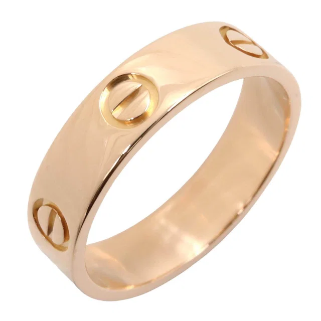 Cartier LOVE Au750 Pink Gold Ring Size 19 in Pink from LuxUness