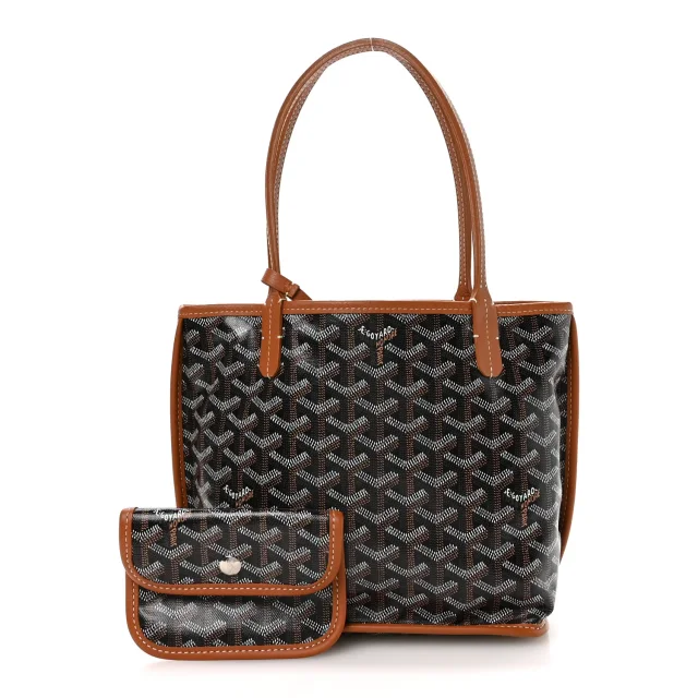 Goyard Goyardine Reversible Mini Anjou Black Gold in Black Coated canvas from FASHIONPHILE, photo 3 of 17