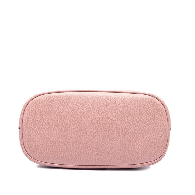 Pink Gucci Mini Calfskin GG Charm Dome Satchel in Pink Calfskin from Designer Revival, photo 2 of 2