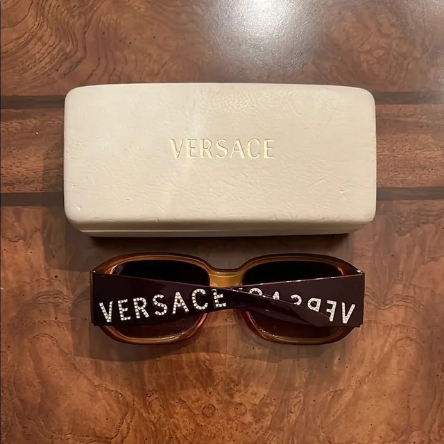 Versace Brown Sunglasses With Classic Design in brown|red from Poshmark