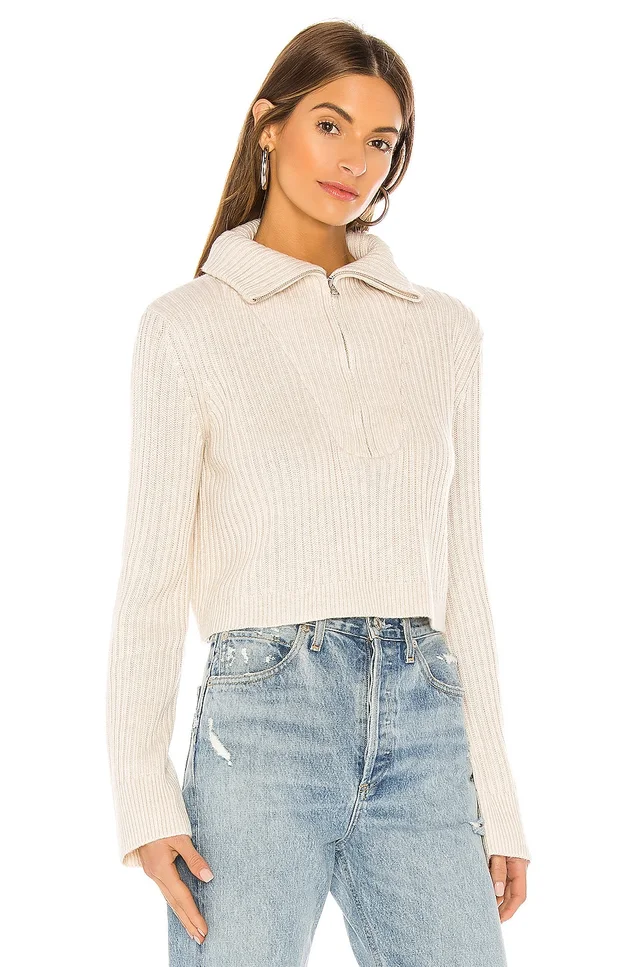Tularosa Lovelle Zip Up Sweater in Cream, photo 3 of 5 from REVOLVE (Canada)