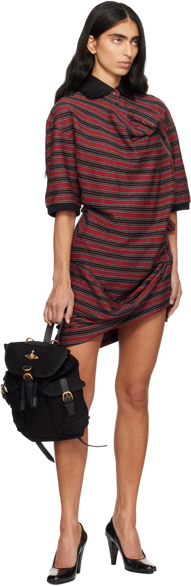 Vivienne Westwood Black Highland Small Backpack, photo 8 of 8 from SSENSE