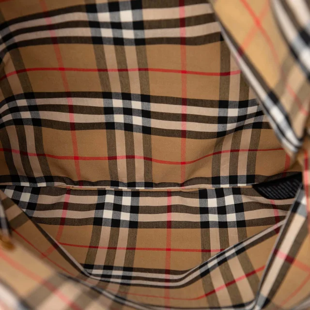 Beige Burberry House Check Canvas Rainbow Tote in Beige Canvas from Designer Revival, photo 4 of 6