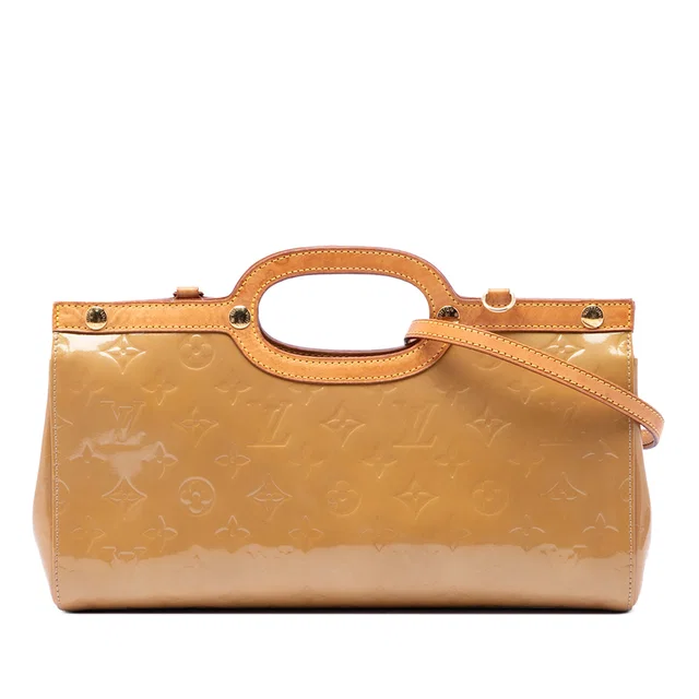 Brown Louis Vuitton Monogram Vernis Roxbury Drive Satchel in Brown Leather from Designer Revival