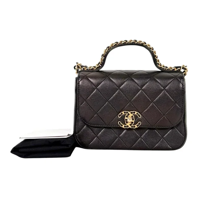 Chanel Black Quilted Lambskin Small Bag - Full Set from Luxury Promise