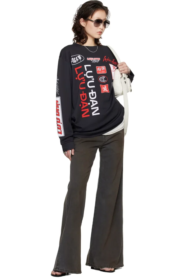 LU'U DAN Black Oversized Long Sleeve T-shirt, photo 5 of 5 from SSENSE