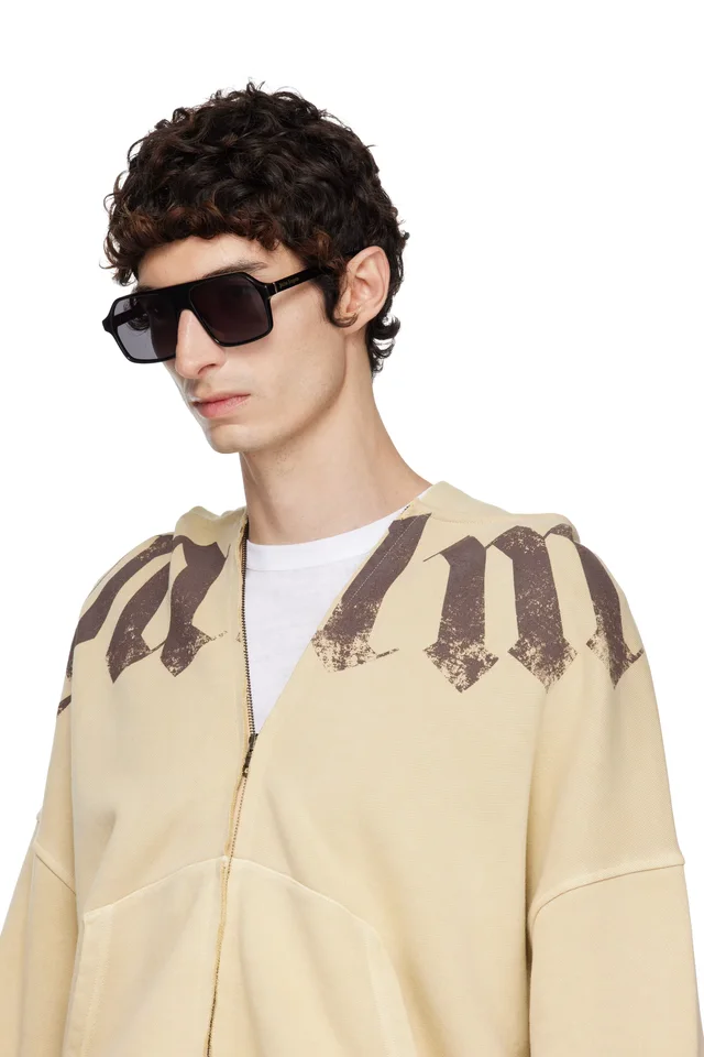 Palm Angels Black Camino Sunglasses, photo 4 of 4 from SSENSE