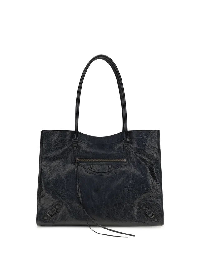 Balenciaga Le City Shoulder Bag — Black Lamb Ovis Aries in Black Lambskin from HEWI