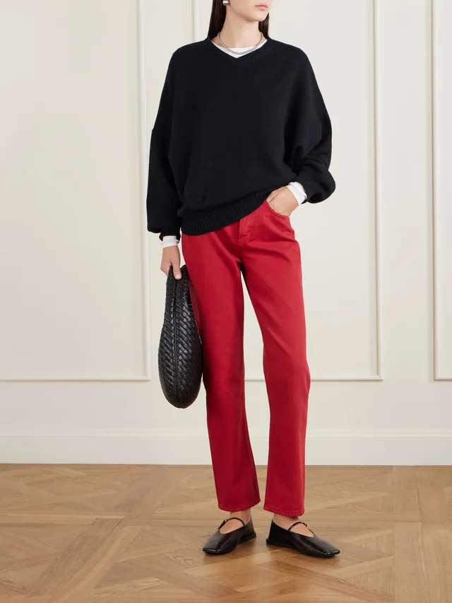TOVE Senna high-rise straight-leg organic jeans in Red, photo 2 of 2 from NET-A-PORTER (Canada)