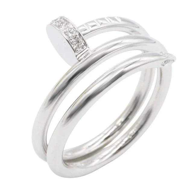 Cartier Juste Un Clou Au750 White Gold Diamond Ring Size 49 in White from LuxUness