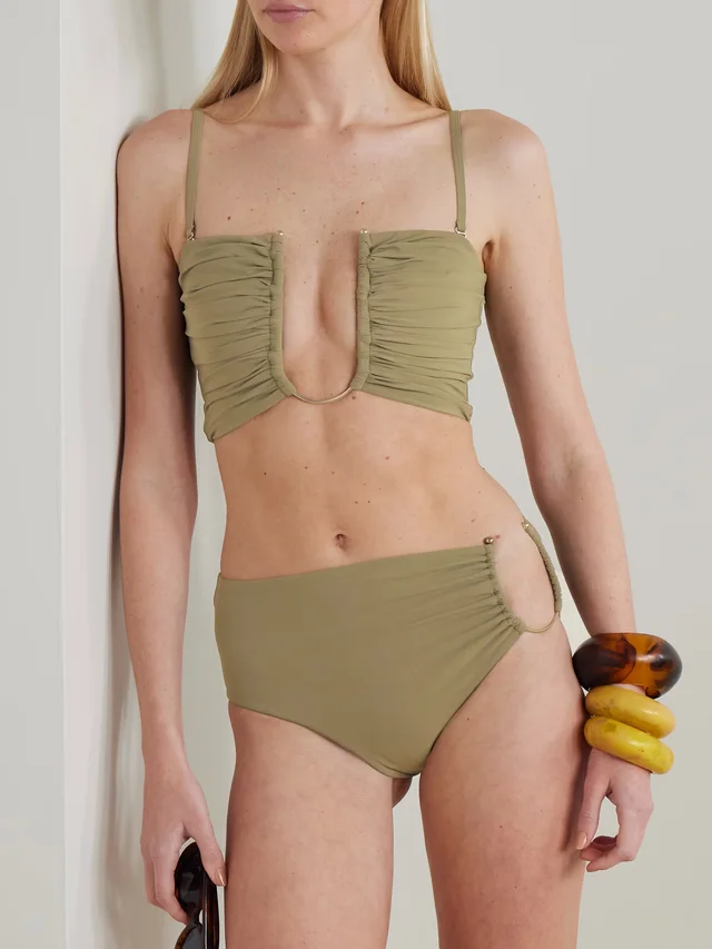 CHRISTOPHER ESBER Cutout embellished bikini briefs in Beige, photo 2 of 2 from NET-A-PORTER (Canada)